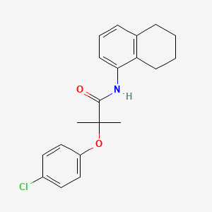 2-(4-chlorophenoxy)-2-methyl-N-(5,6,7,8-tetrahydro-1-naphthalenyl)propanamide