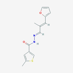 molecular formula C14H14N2O2S B5870805 N'-[3-(2-furyl)-2-methyl-2-propen-1-ylidene]-5-methyl-3-thiophenecarbohydrazide 