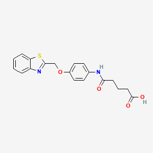 5-{[4-(1,3-benzothiazol-2-ylmethoxy)phenyl]amino}-5-oxopentanoic acid