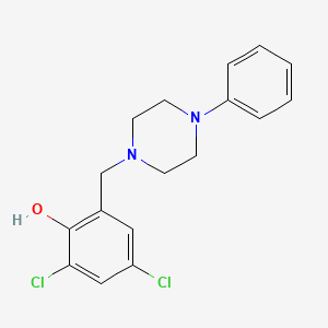 molecular formula C17H18Cl2N2O B5870817 2,4-dichloro-6-[(4-phenyl-1-piperazinyl)methyl]phenol 