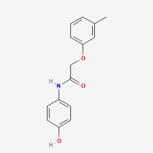 molecular formula C15H15NO3 B5870843 N-(4-hydroxyphenyl)-2-(3-methylphenoxy)acetamide 