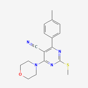 molecular formula C17H18N4OS B5870846 4-(4-methylphenyl)-2-(methylthio)-6-(4-morpholinyl)-5-pyrimidinecarbonitrile 
