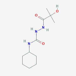 molecular formula C11H21N3O3 B5870854 N-cyclohexyl-2-(2-hydroxy-2-methylpropanoyl)hydrazinecarboxamide 