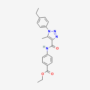 molecular formula C21H22N4O3 B5870875 ethyl 4-({[1-(4-ethylphenyl)-5-methyl-1H-1,2,3-triazol-4-yl]carbonyl}amino)benzoate CAS No. 904813-61-2