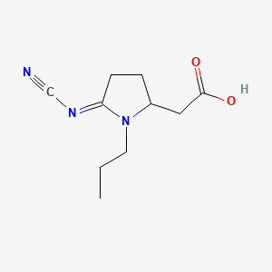 molecular formula C10H15N3O2 B587088 2-(5-氰基亚氨基-1-丙基吡咯烷-2-基)乙酸 CAS No. 1246833-75-9
