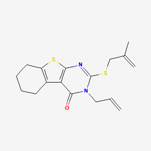 3-allyl-2-[(2-methyl-2-propen-1-yl)thio]-5,6,7,8-tetrahydro[1]benzothieno[2,3-d]pyrimidin-4(3H)-one