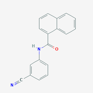 molecular formula C18H12N2O B5870891 N-(3-cyanophenyl)-1-naphthamide 