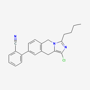 B587091 3-Butyl-1-chloro-5,10-dihydro-8-(2-cyanophenyl)imidazol-[1,5-b]isoquinoline CAS No. 1246814-77-6