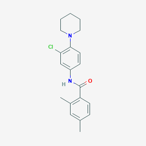 N-[3-chloro-4-(1-piperidinyl)phenyl]-2,4-dimethylbenzamide