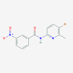 molecular formula C13H10BrN3O3 B5870914 N-(5-bromo-6-methyl-2-pyridinyl)-3-nitrobenzamide 