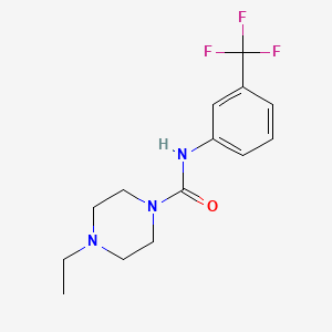molecular formula C14H18F3N3O B5870918 4-ethyl-N-[3-(trifluoromethyl)phenyl]-1-piperazinecarboxamide 