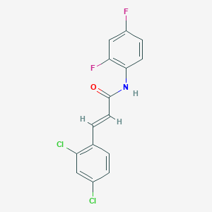 molecular formula C15H9Cl2F2NO B5870920 3-(2,4-dichlorophenyl)-N-(2,4-difluorophenyl)acrylamide 