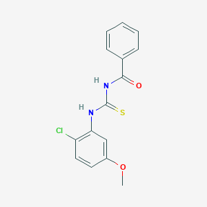 molecular formula C15H13ClN2O2S B5870953 N-{[(2-chloro-5-methoxyphenyl)amino]carbonothioyl}benzamide 