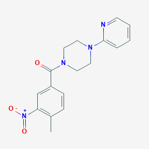 molecular formula C17H18N4O3 B5870958 1-(4-methyl-3-nitrobenzoyl)-4-(2-pyridinyl)piperazine 