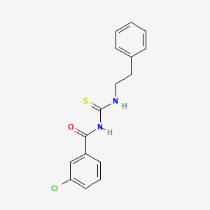 3-chloro-N-{[(2-phenylethyl)amino]carbonothioyl}benzamide