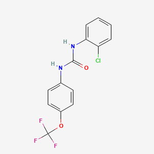 molecular formula C14H10ClF3N2O2 B5870973 N-(2-chlorophenyl)-N'-[4-(trifluoromethoxy)phenyl]urea 