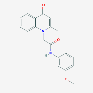 molecular formula C19H18N2O3 B5870977 N-(3-methoxyphenyl)-2-(2-methyl-4-oxo-1(4H)-quinolinyl)acetamide 