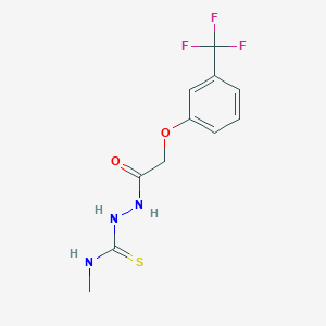 molecular formula C11H12F3N3O2S B5870980 N-methyl-2-{[3-(trifluoromethyl)phenoxy]acetyl}hydrazinecarbothioamide 