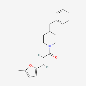molecular formula C20H23NO2 B5871019 4-benzyl-1-[3-(5-methyl-2-furyl)acryloyl]piperidine 