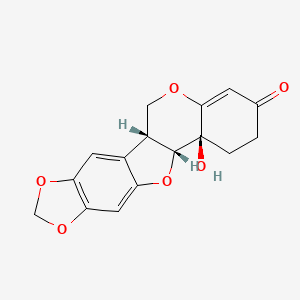 molecular formula C16H14O6 B587102 (1R,12R,13S)-13-羟基-5,7,11,19-四氧杂五环[10.8.0.02,10.04,8.013,18]二十碳-2,4(8),9,17-四烯-16-酮 CAS No. 210537-05-6