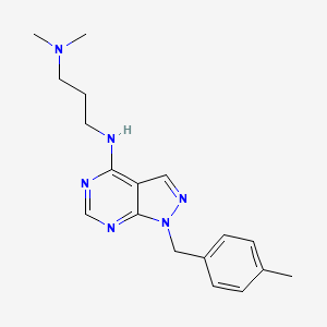 molecular formula C18H24N6 B5871027 N,N-dimethyl-N'-[1-(4-methylbenzyl)-1H-pyrazolo[3,4-d]pyrimidin-4-yl]-1,3-propanediamine 