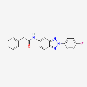 molecular formula C20H15FN4O B5871037 N-[2-(4-fluorophenyl)-2H-1,2,3-benzotriazol-5-yl]-2-phenylacetamide 