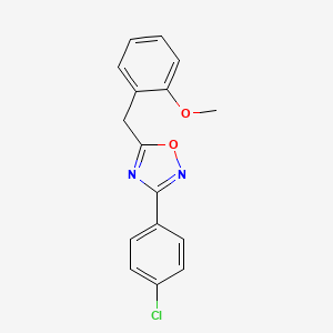 molecular formula C16H13ClN2O2 B5871051 3-(4-chlorophenyl)-5-(2-methoxybenzyl)-1,2,4-oxadiazole 