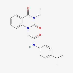 molecular formula C21H23N3O3 B5871069 2-(3-ethyl-2,4-dioxo-3,4-dihydro-1(2H)-quinazolinyl)-N-(4-isopropylphenyl)acetamide 