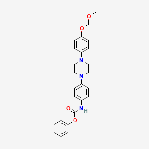 molecular formula C25H27N3O4 B587107 Phenyl (4-{4-[4-(methoxymethoxy)phenyl]piperazin-1-yl}phenyl)carbamate CAS No. 1329503-19-6