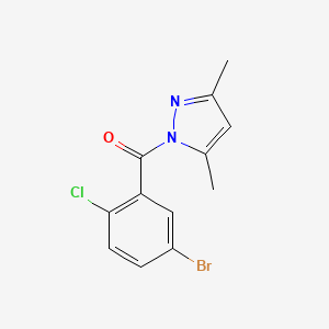 molecular formula C12H10BrClN2O B5871083 1-(5-bromo-2-chlorobenzoyl)-3,5-dimethyl-1H-pyrazole 