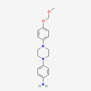 molecular formula C18H23N3O2 B587111 4-[4-[4-(Methoxymethoxy)phenyl]-1-piperazinyl]benzenamine CAS No. 1246815-17-7
