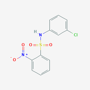 molecular formula C12H9ClN2O4S B5871137 N-(3-氯苯基)-2-硝基苯磺酰胺 