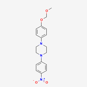 molecular formula C18H21N3O4 B587114 1-[4-(Methoxymethoxy)phenyl]-4-(4-nitrophenyl)piperazine CAS No. 1246819-65-7