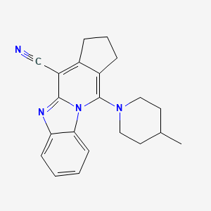 11-(4-methyl-1-piperidinyl)-2,3-dihydro-1H-cyclopenta[4,5]pyrido[1,2-a]benzimidazole-4-carbonitrile