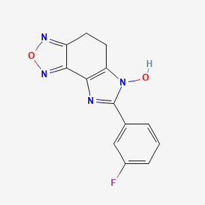 molecular formula C13H9FN4O2 B5871160 7-(3-fluorophenyl)-4,5-dihydro-6H-imidazo[4,5-e][2,1,3]benzoxadiazol-6-ol 