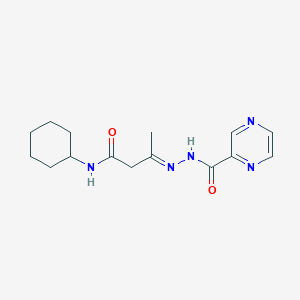 N-cyclohexyl-3-[(2-pyrazinylcarbonyl)hydrazono]butanamide