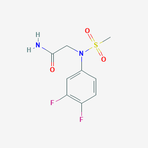 molecular formula C9H10F2N2O3S B5871189 N~2~-(3,4-difluorophenyl)-N~2~-(methylsulfonyl)glycinamide 