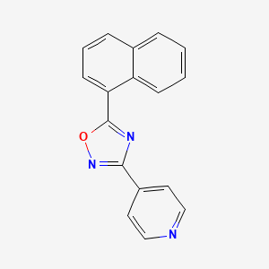 molecular formula C17H11N3O B5871195 4-[5-(1-naphthyl)-1,2,4-oxadiazol-3-yl]pyridine 