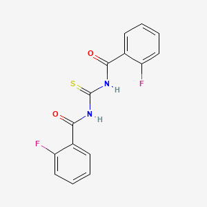 molecular formula C15H10F2N2O2S B5871199 N,N'-(thioxomethylene)bis(2-fluorobenzamide) 