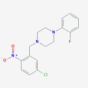 molecular formula C17H17ClFN3O2 B5871222 1-(5-chloro-2-nitrobenzyl)-4-(2-fluorophenyl)piperazine 