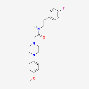 molecular formula C21H26FN3O2 B5871232 N-[2-(4-fluorophenyl)ethyl]-2-[4-(4-methoxyphenyl)-1-piperazinyl]acetamide 