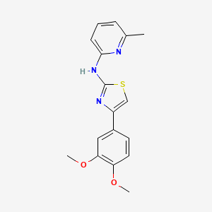 molecular formula C17H17N3O2S B5871234 N-[4-(3,4-dimethoxyphenyl)-1,3-thiazol-2-yl]-6-methyl-2-pyridinamine 