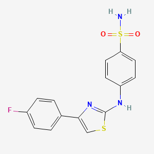 molecular formula C15H12FN3O2S2 B5871238 4-{[4-(4-fluorophenyl)-1,3-thiazol-2-yl]amino}benzenesulfonamide 