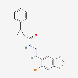 N'-[(6-bromo-1,3-benzodioxol-5-yl)methylene]-2-phenylcyclopropanecarbohydrazide