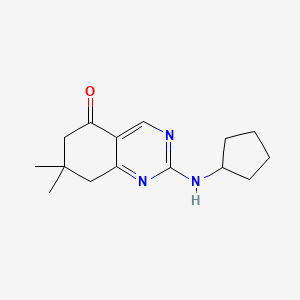 2-(cyclopentylamino)-7,7-dimethyl-7,8-dihydro-5(6H)-quinazolinone