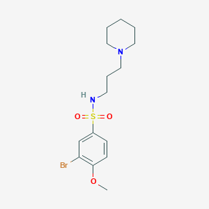3-bromo-4-methoxy-N-[3-(1-piperidinyl)propyl]benzenesulfonamide