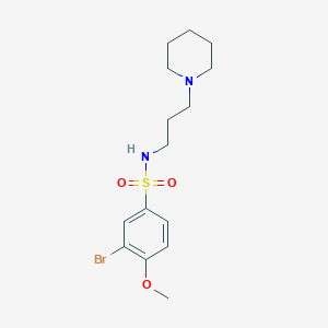 molecular formula C15H23BrN2O3S B5871253 3-bromo-4-methoxy-N-[3-(1-piperidinyl)propyl]benzenesulfonamide 