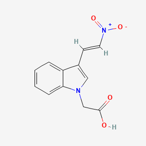 molecular formula C12H10N2O4 B5871255 [3-(2-nitrovinyl)-1H-indol-1-yl]acetic acid 