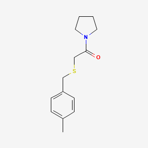 molecular formula C14H19NOS B5871259 1-{[(4-methylbenzyl)thio]acetyl}pyrrolidine 