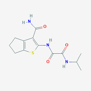 molecular formula C13H17N3O3S B5871279 N-[3-(aminocarbonyl)-5,6-dihydro-4H-cyclopenta[b]thien-2-yl]-N'-isopropylethanediamide 